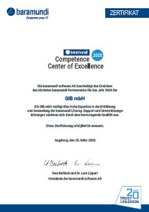 GiB Competence Center of Exellence Zertifikat